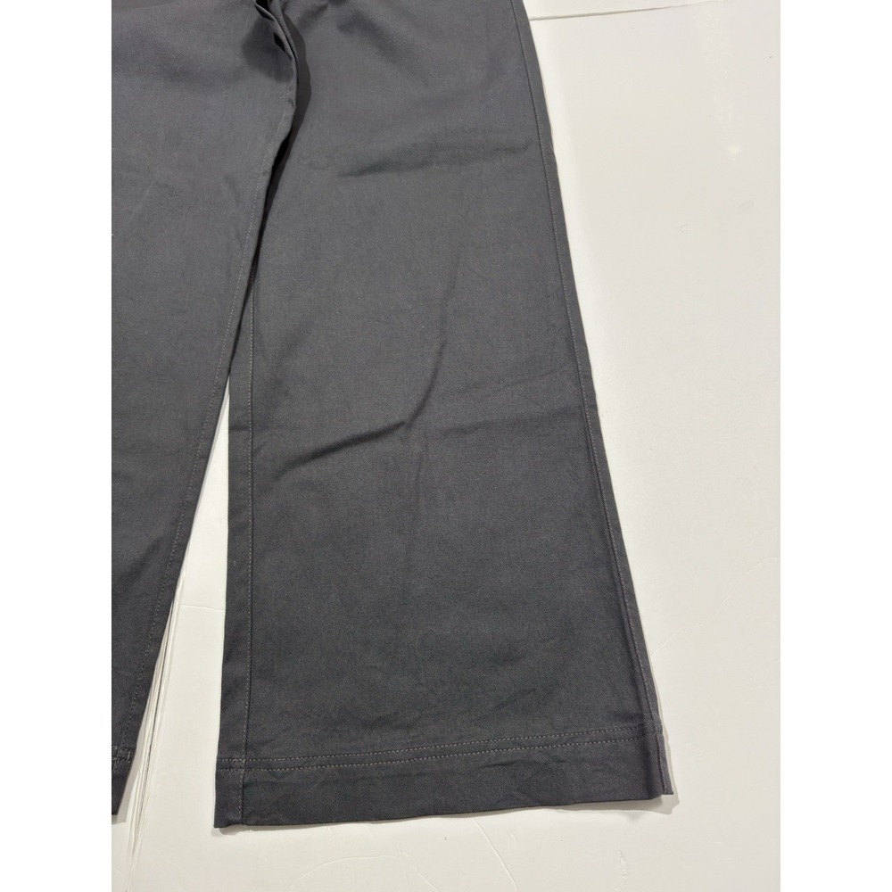 Pact Women's Organic Cotton Stretch Twill Wide Leg Pants Size S Gray Lounge - Picture 3 of 12
